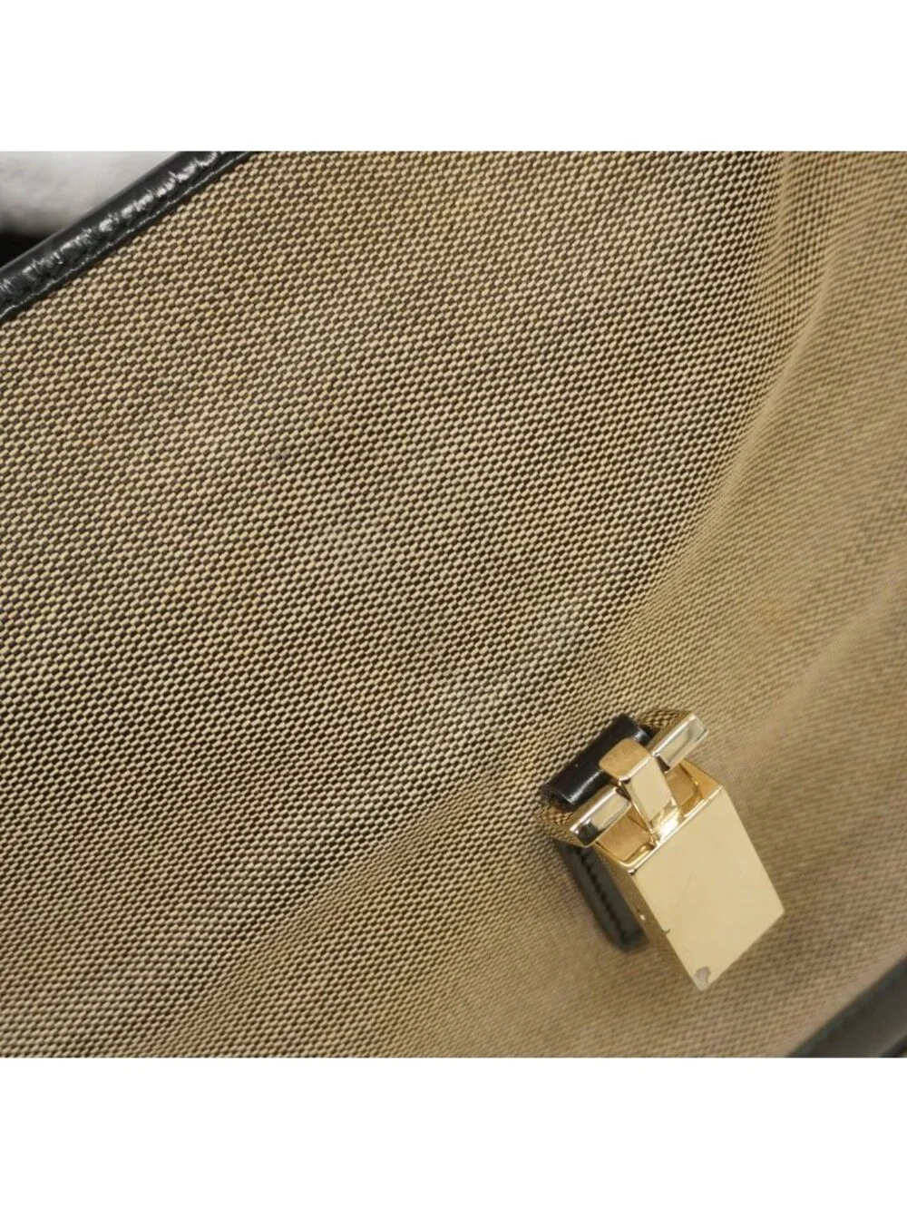 ★SOLD★ Gucci Shoulder Bag Jackie 001 Canvas Beige Black Champagne Gold - Picture 10 of 10